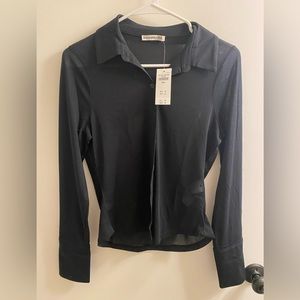Abercrombie Sheer Button up (NWT, size small)